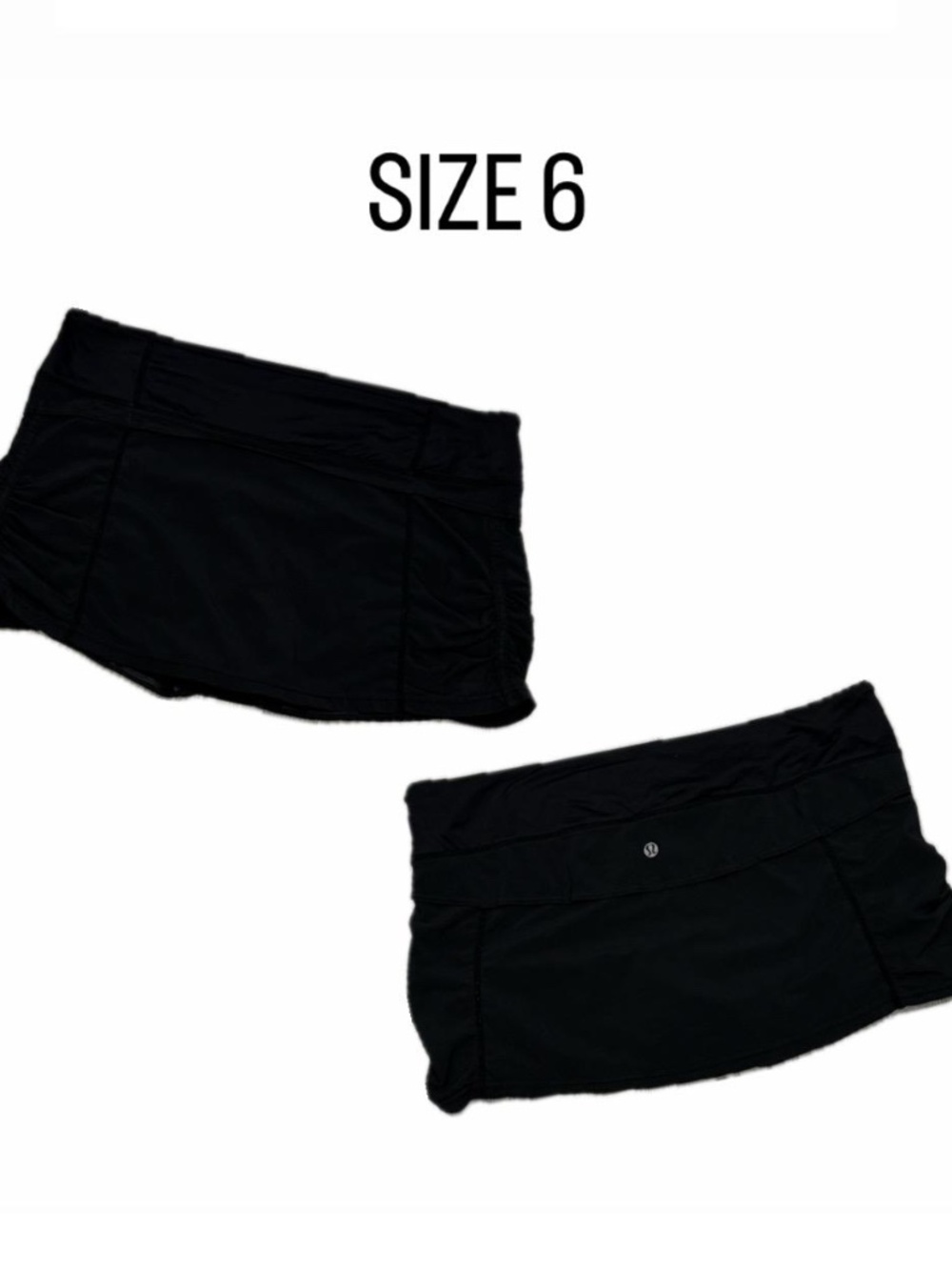 Lululemon Pace Rival Skirt Size 6 - Black Mid-Rise Athletic Skirt.